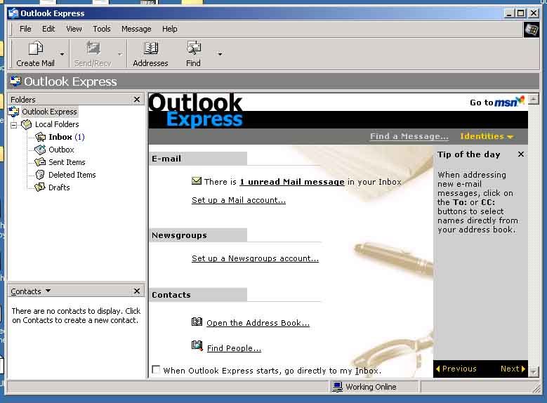 Outlook Express Main