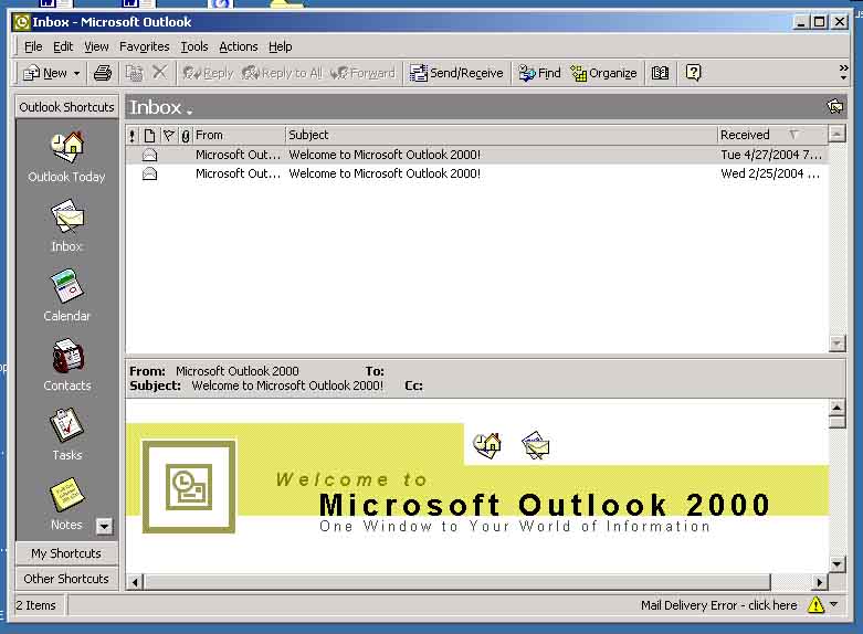 Outlook inbox